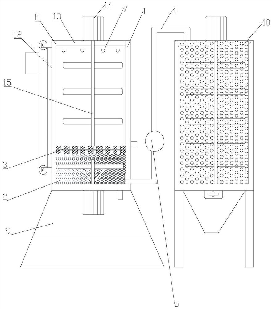 Graded grinding anti-blocking ink production system and working method