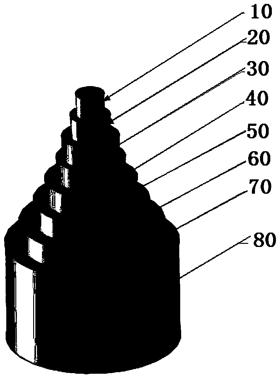 Single-core medium-pressure flame-retardant fireproof power cable