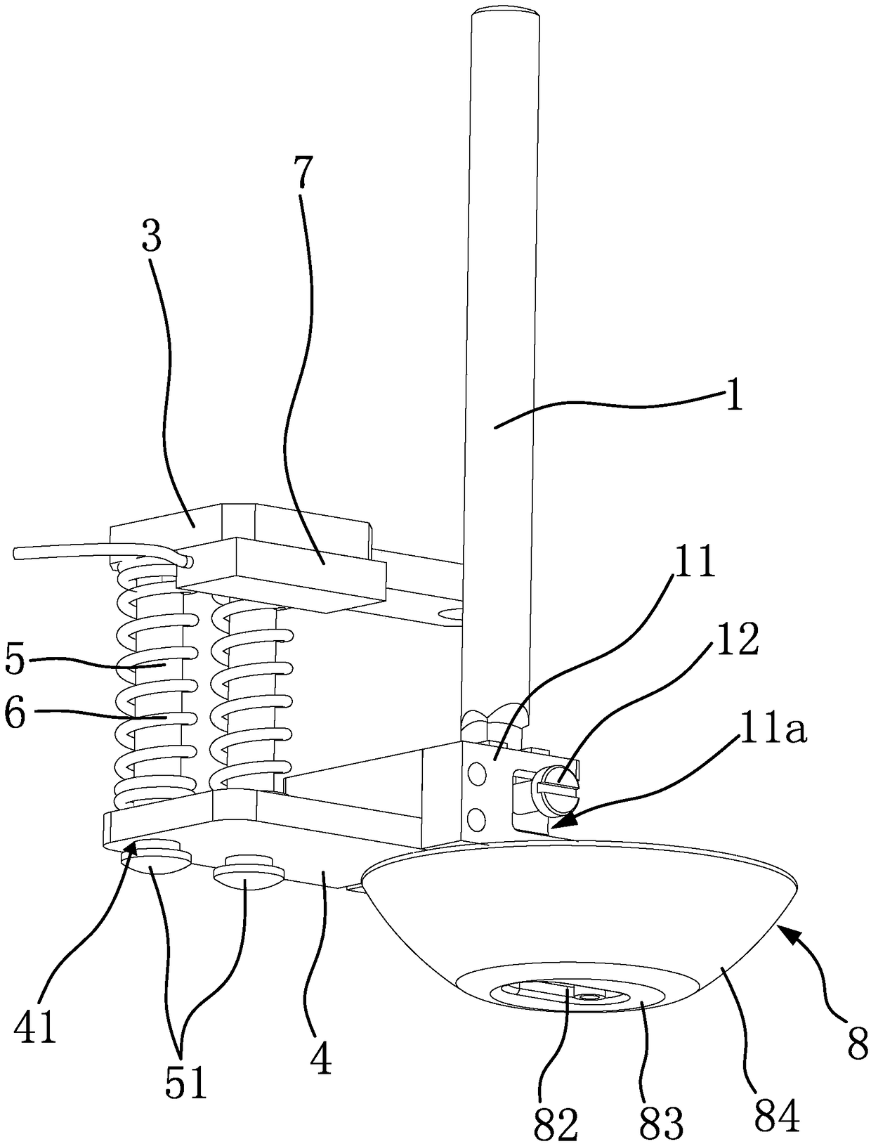 Automatic detecting device of fabric thickness on sewing machine