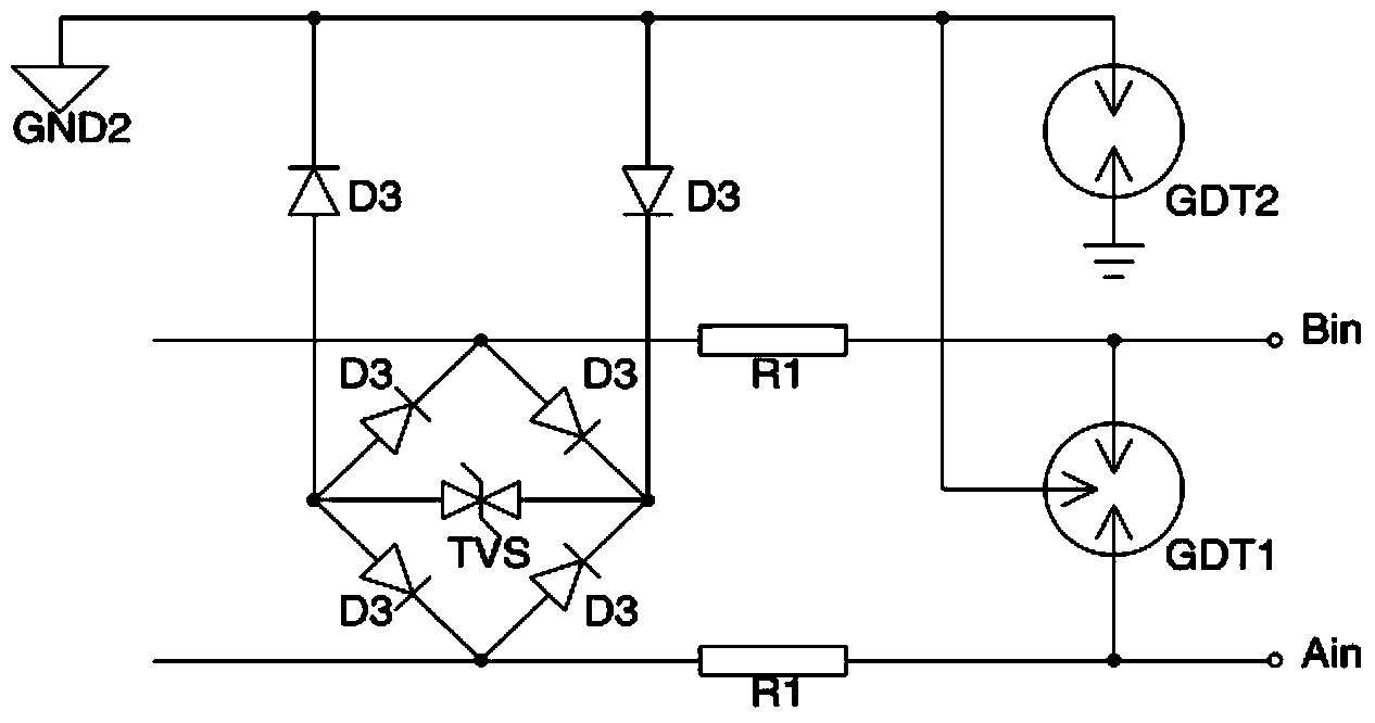 Isolating-type bidirectional communication signal lighting protection device