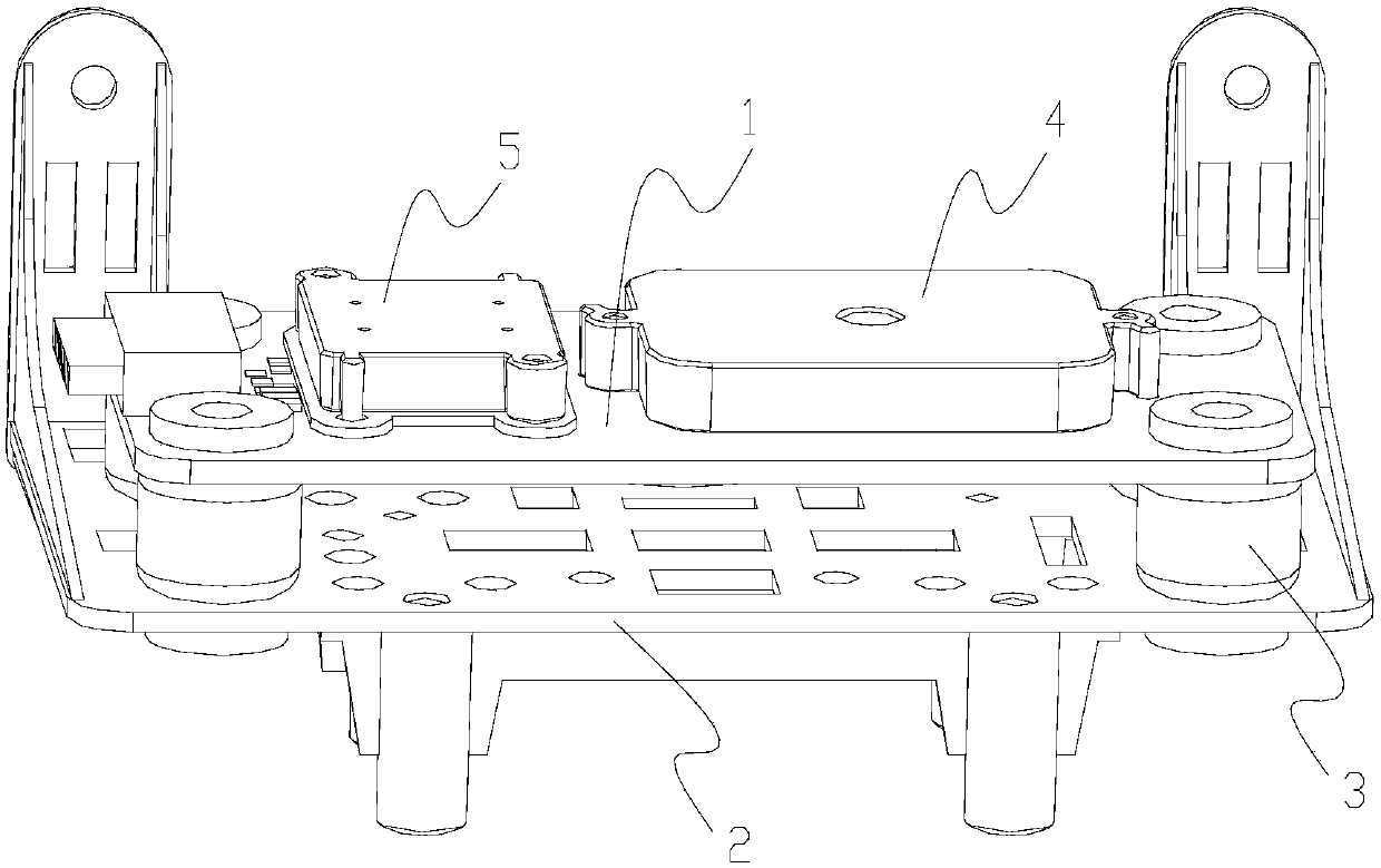 IMU (inertial measurement unit) and air pressure gauge assembly and unmanned aerial vehicle