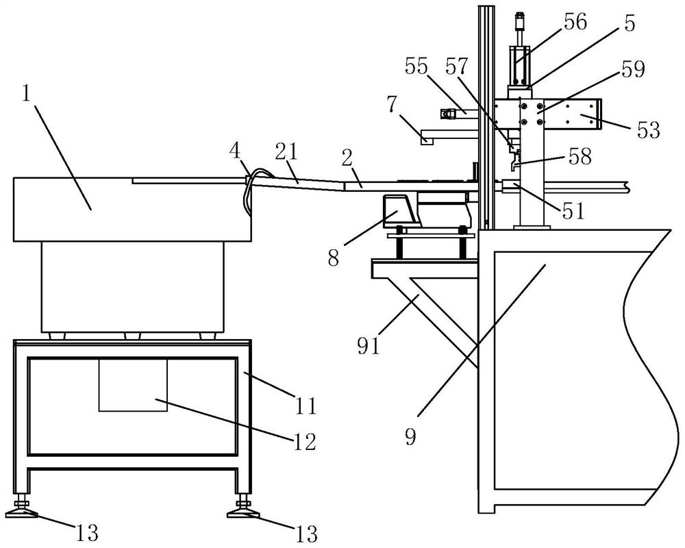 Split type photovoltaic junction box feeding device