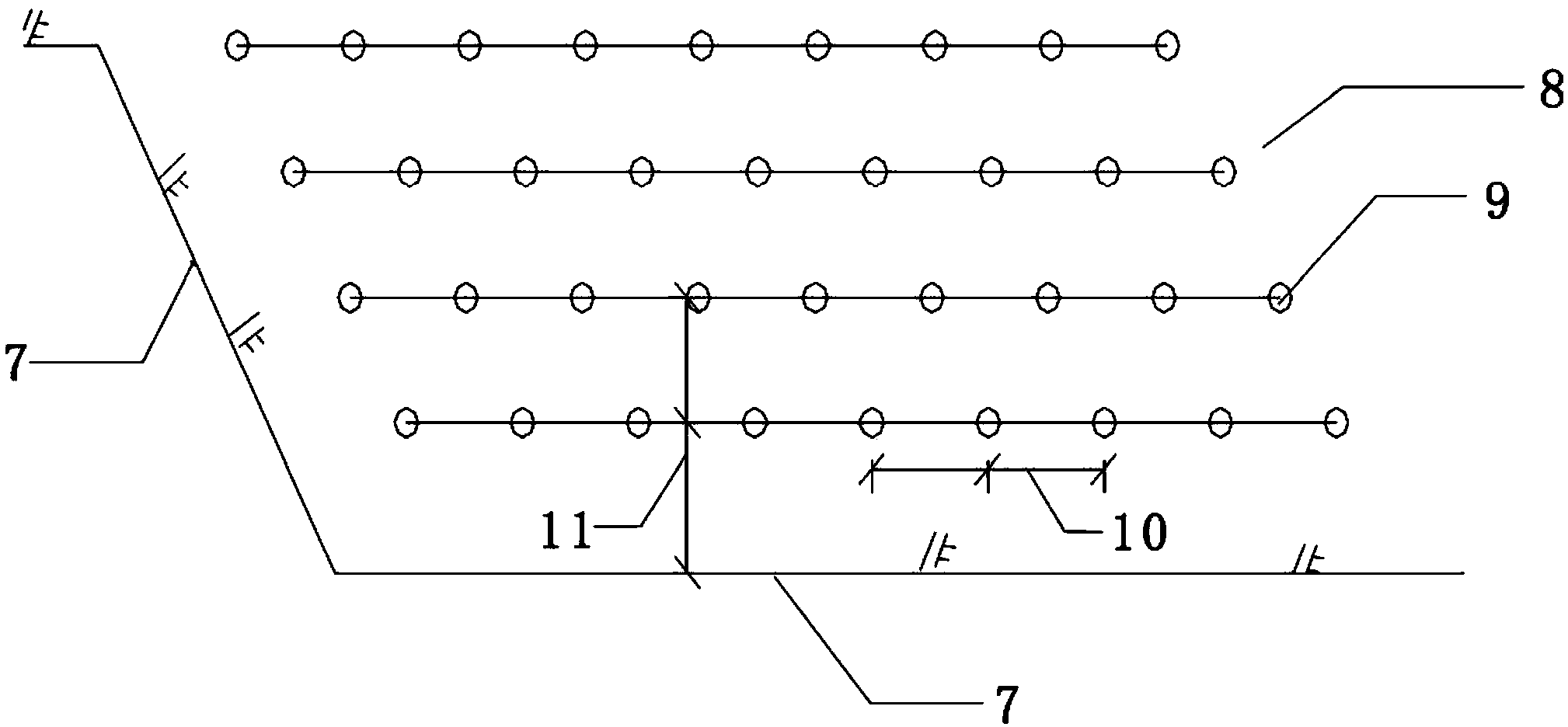 Adjacent existing railway steep mountain loosen control blast construction method