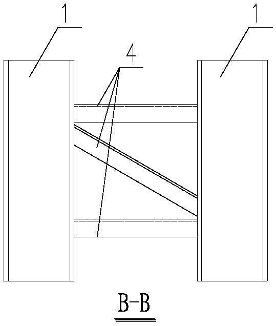 Detachable supporting device and method for crossing hole