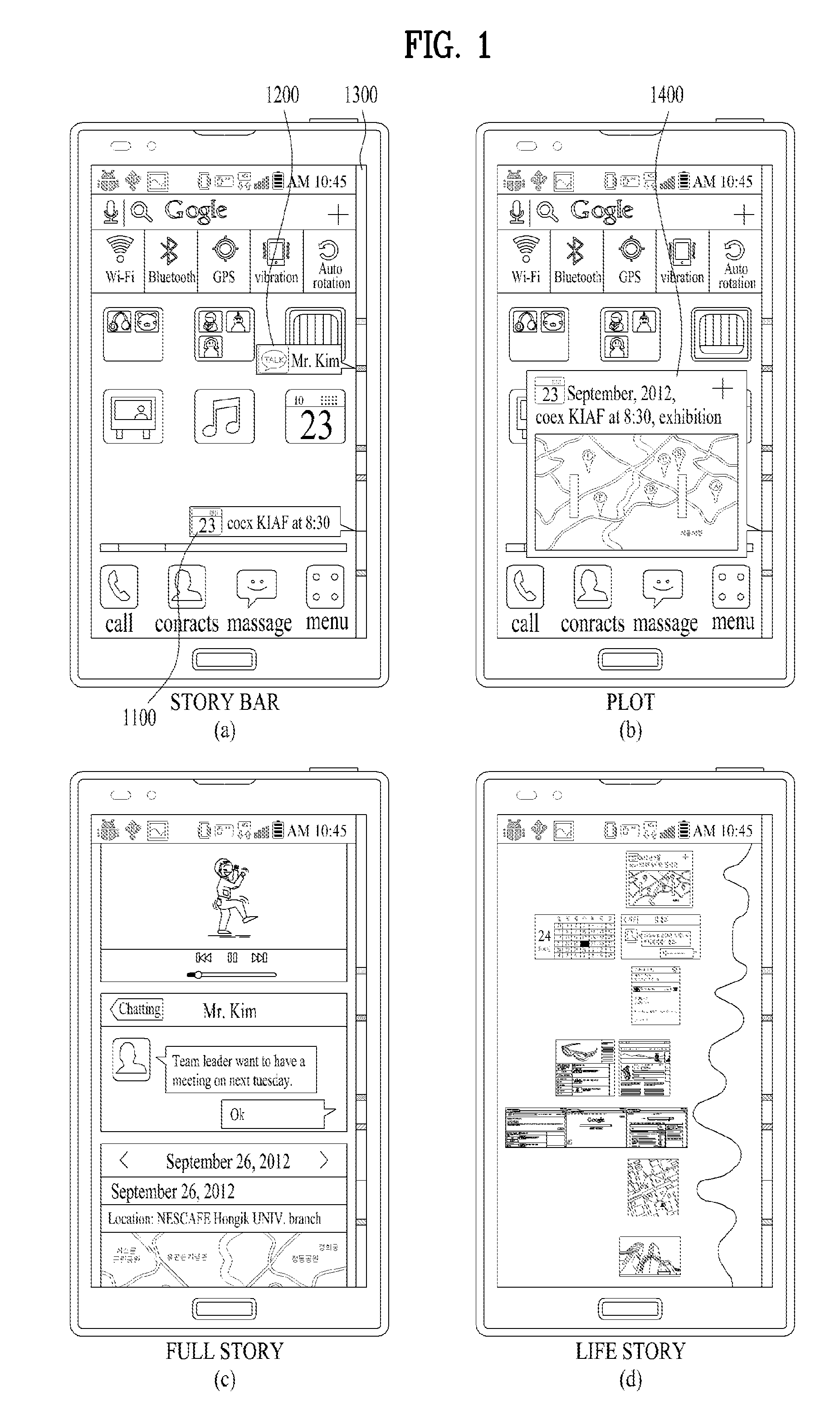 Apparatus for processing a schedule interface and method thereof