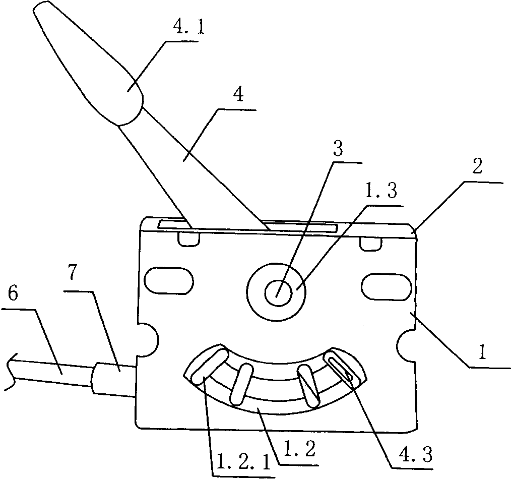 Accelerator control device for grass mower not easy to trip over stop