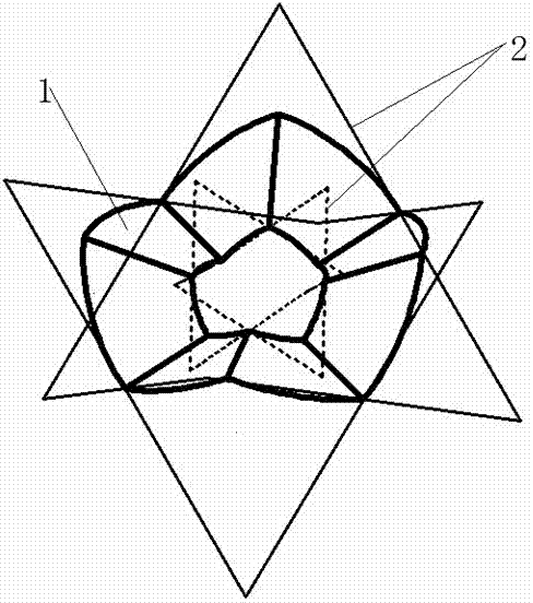 Openable house cover with transverse double-ring space scissor type units