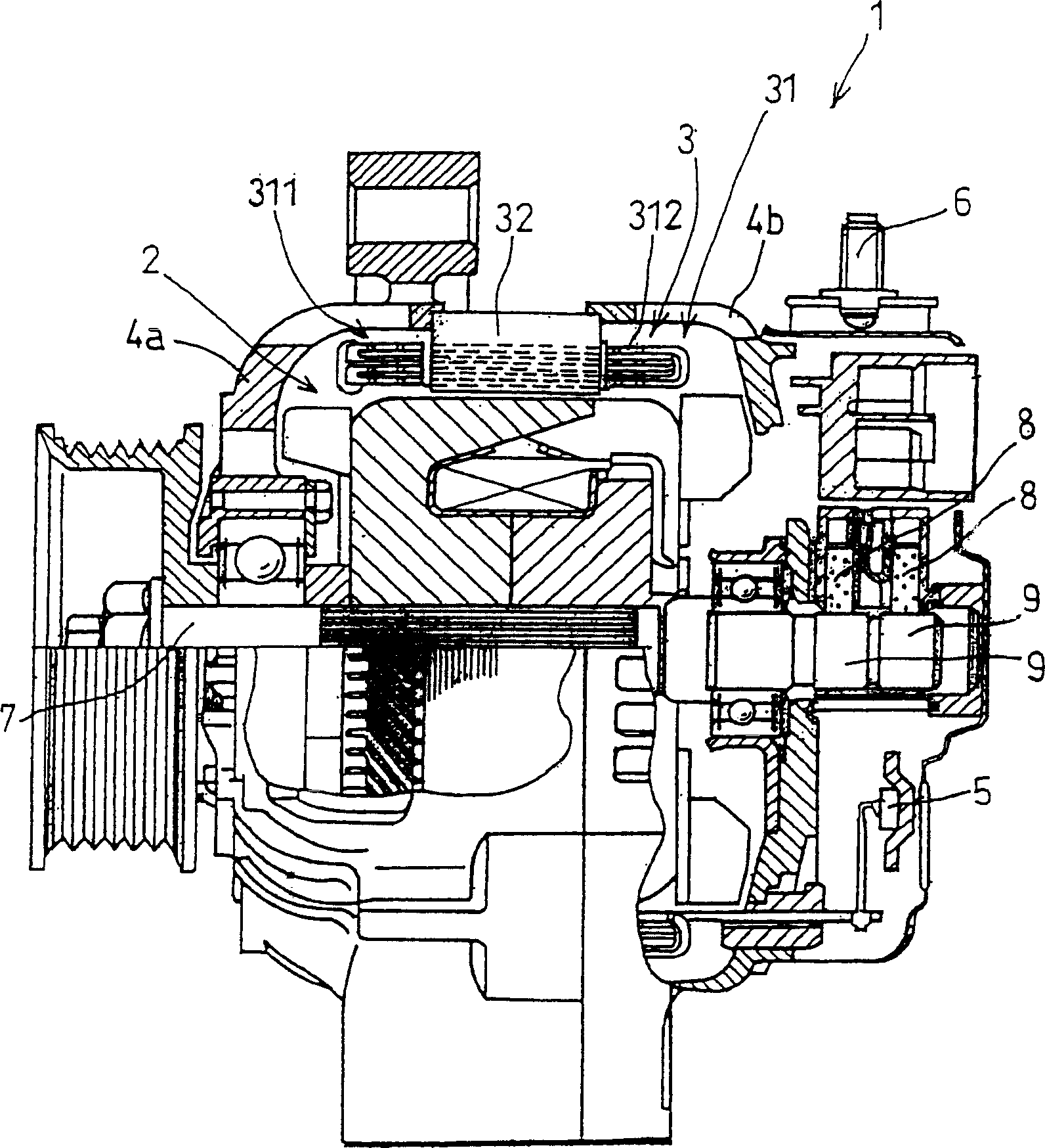 Sequentially joined-segment armature and ac machine using same