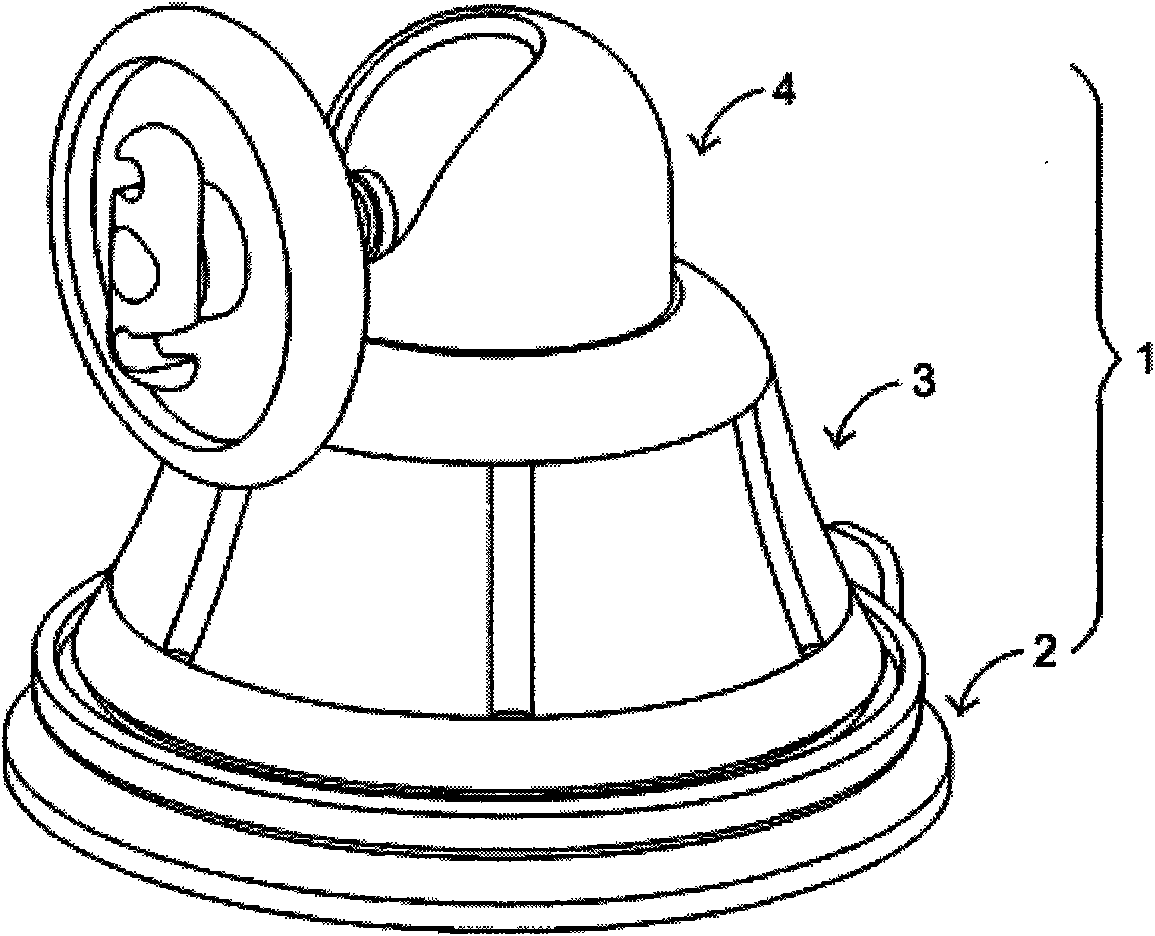 Sucker assembly and fixing device comprising same