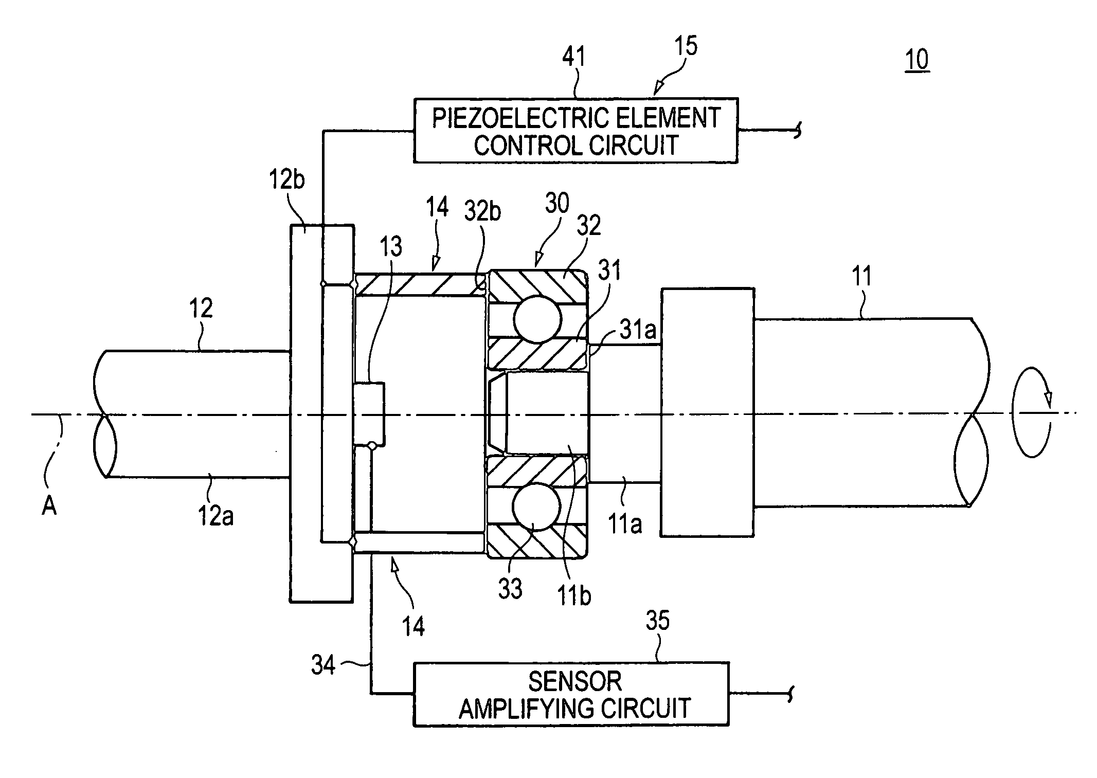 Bearing vibration measuring apparatus, bearing vibration measuring method, and radial type bearing