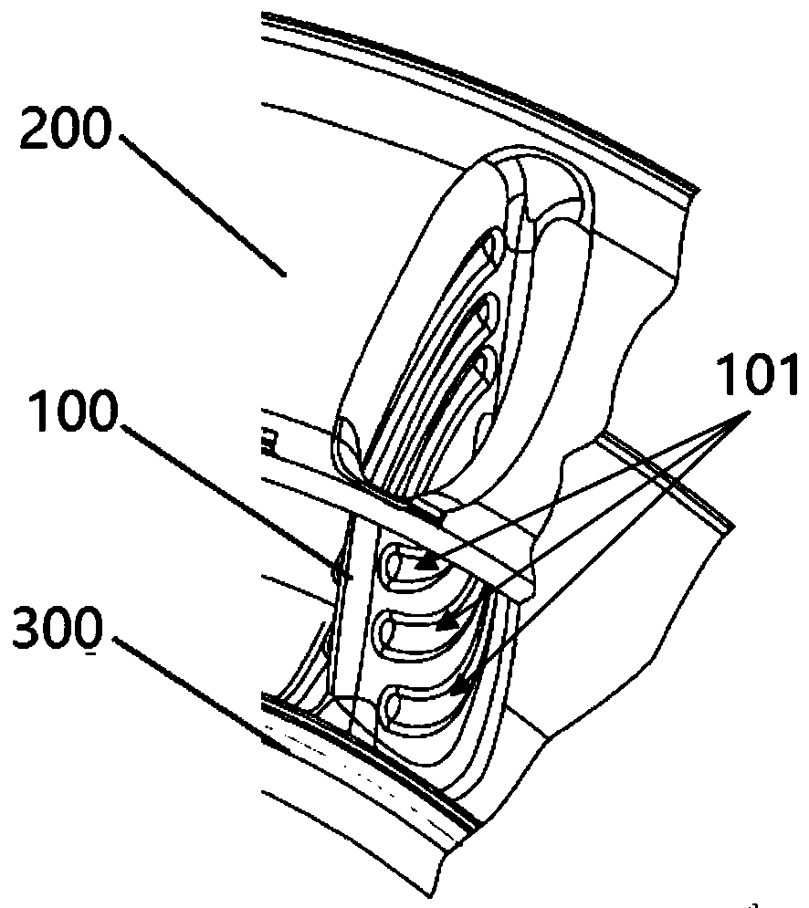 A light-weight force transmission strut structure and casing with the strut structure