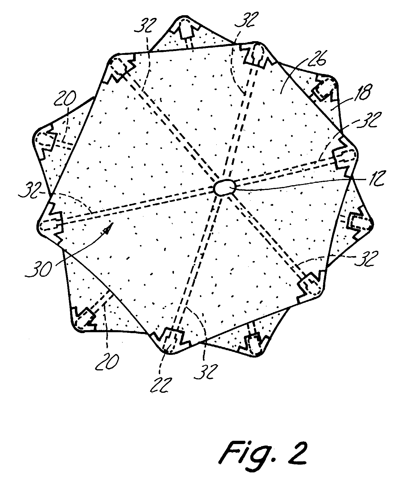 Occlusion device having five or more arms