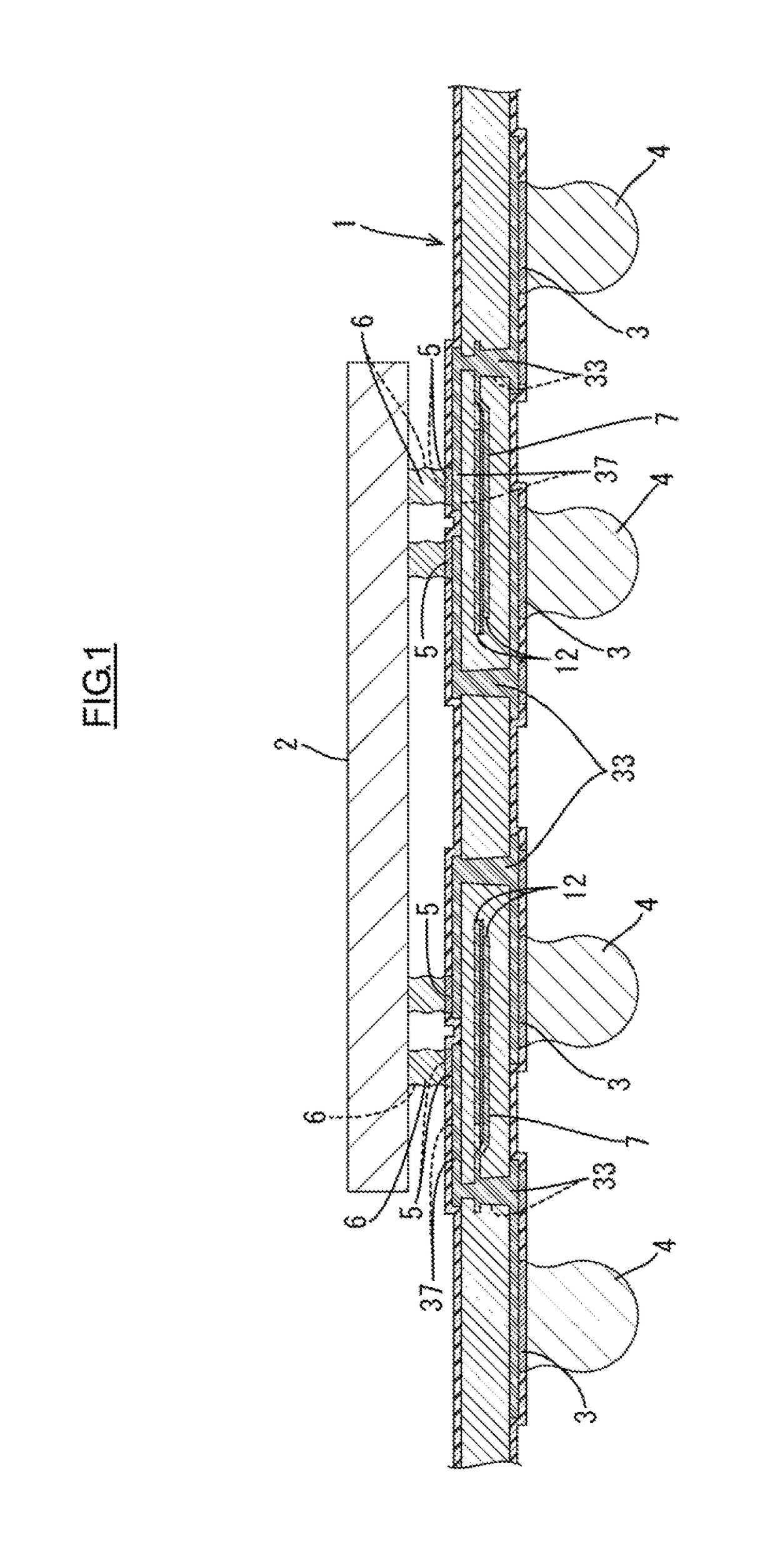 Multi-layered circuit board and semiconductor device