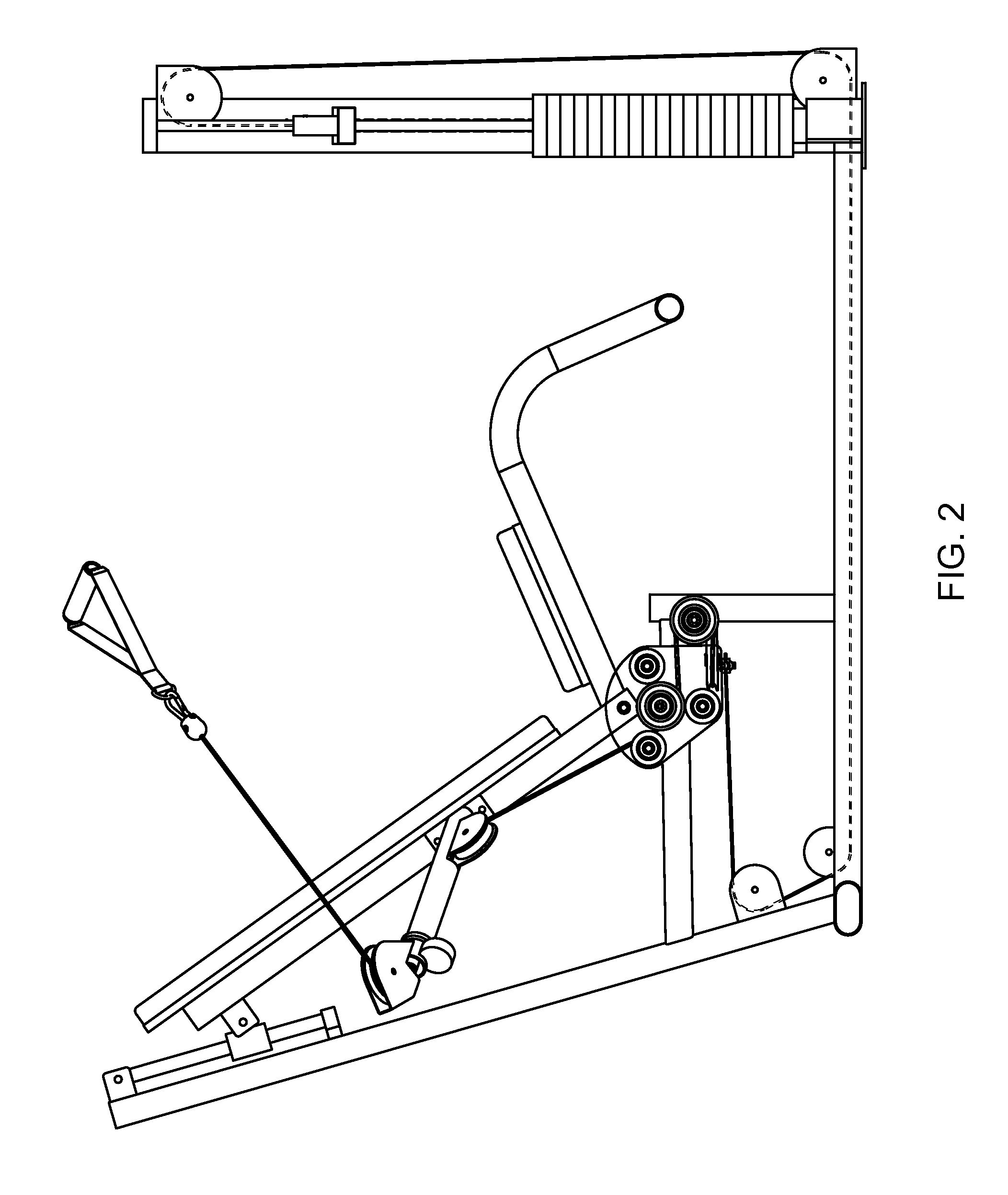 Functional training equipment with multiple movement planes used for pull exercises