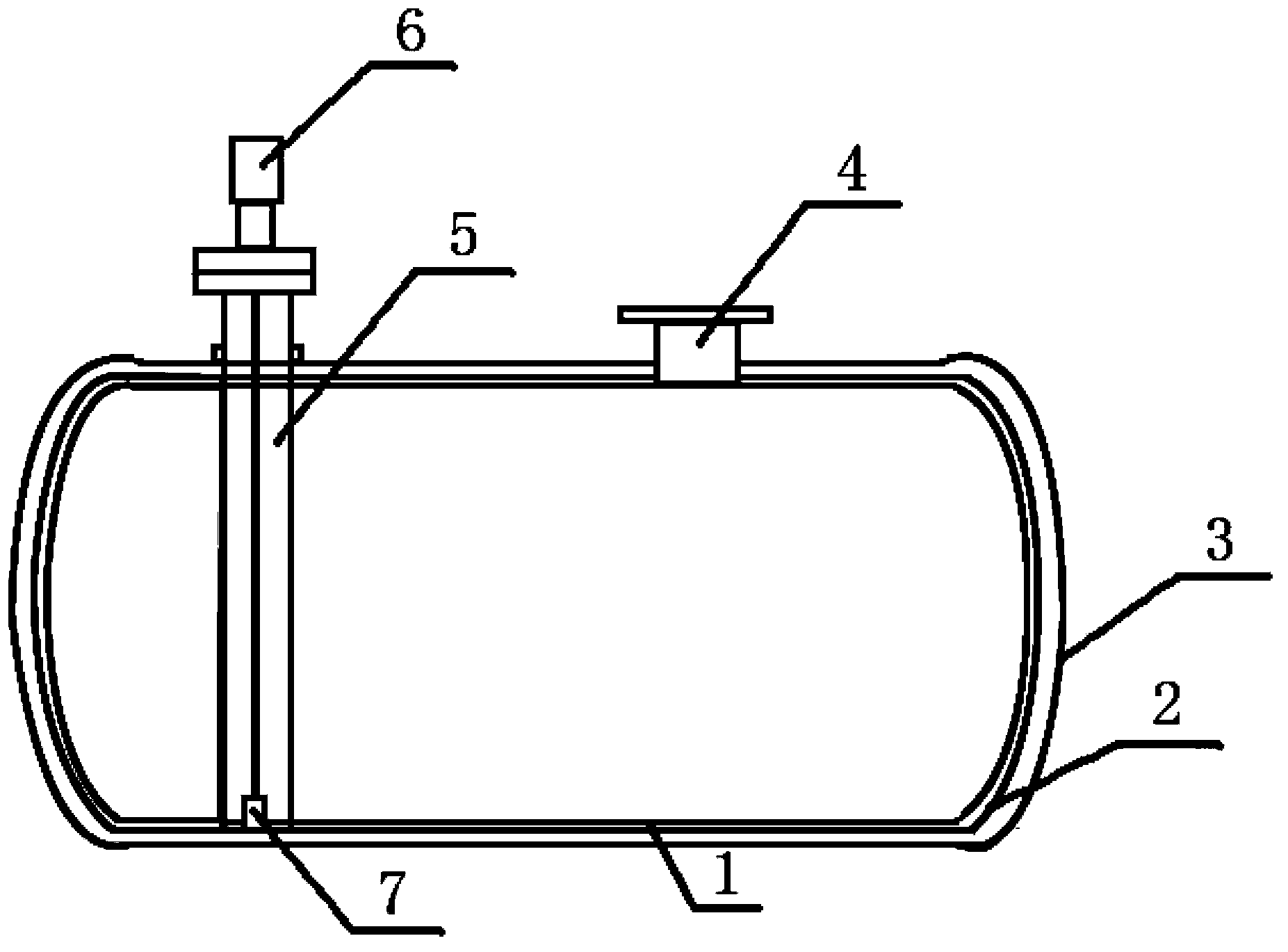 Buried double-layer petroleum product storage tank