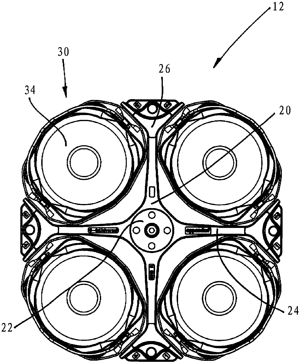 Centrifuge and swing-out rotor