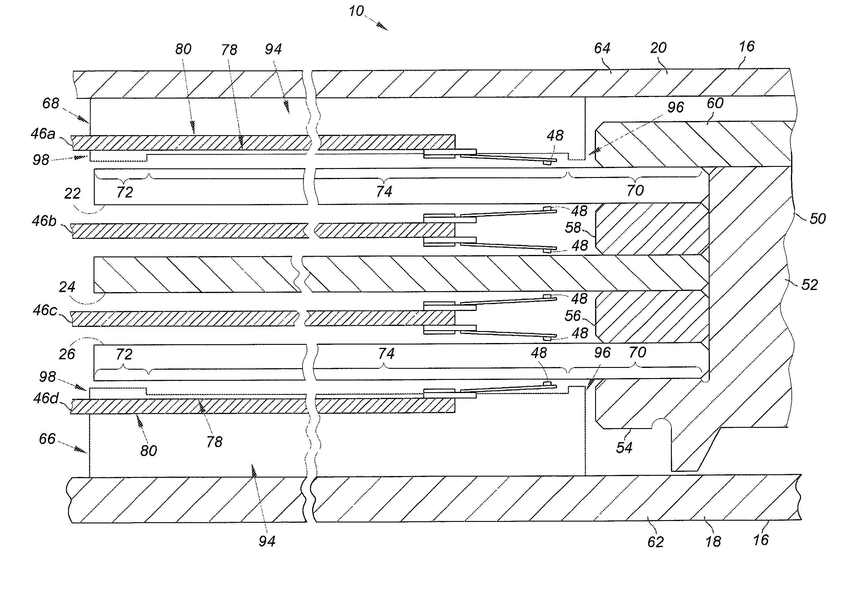 Disk drive having disk drive housing including airflow suppressor portion