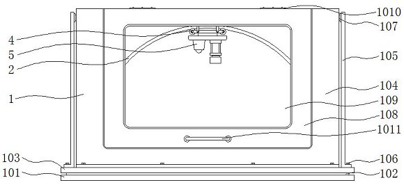 A visual detection device with adjustable detection position for product packaging