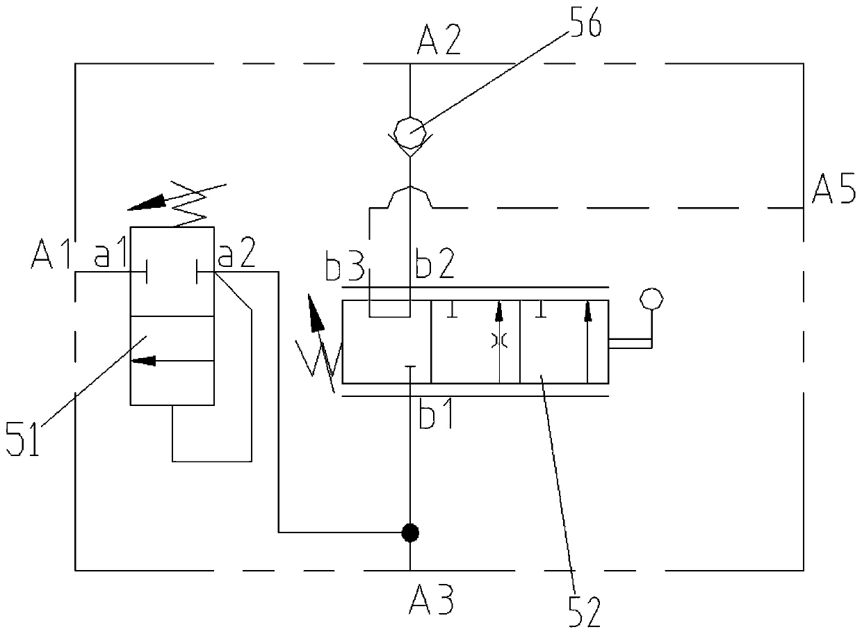 Power control hydraulic system and crane