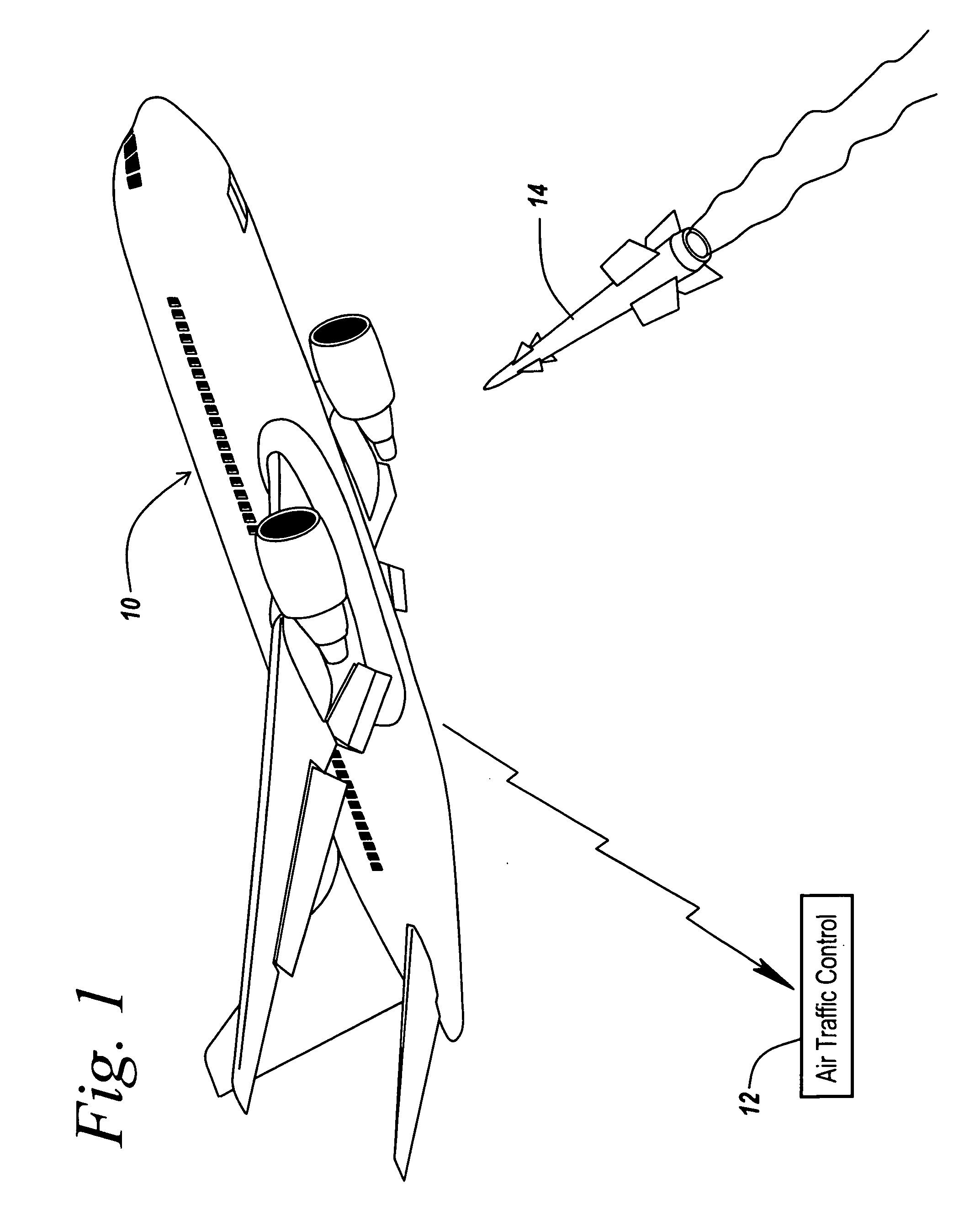 Method and apparatus for reporting a missle threat to a commercial aircraft