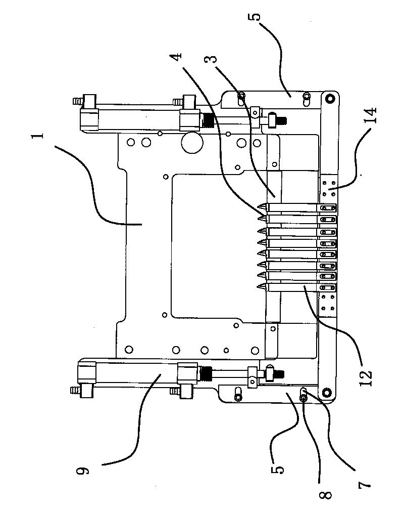 Automatic thread cutting device in multi-needle machine