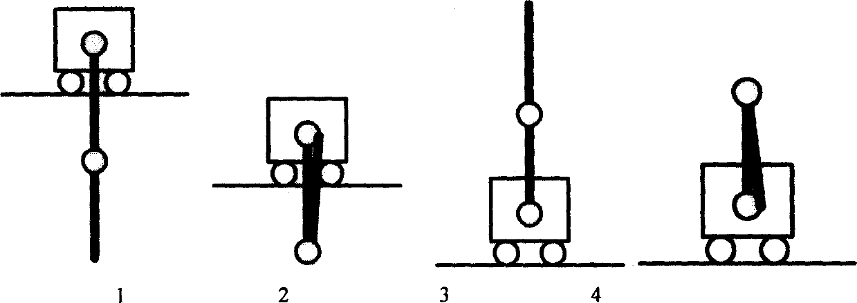 Control method for acrobatic motion of pendulums of under-actuated double pendulum system