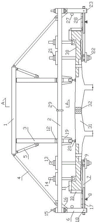 Special bracket for construction of whole bilateral post-poured flange plate and application method thereof