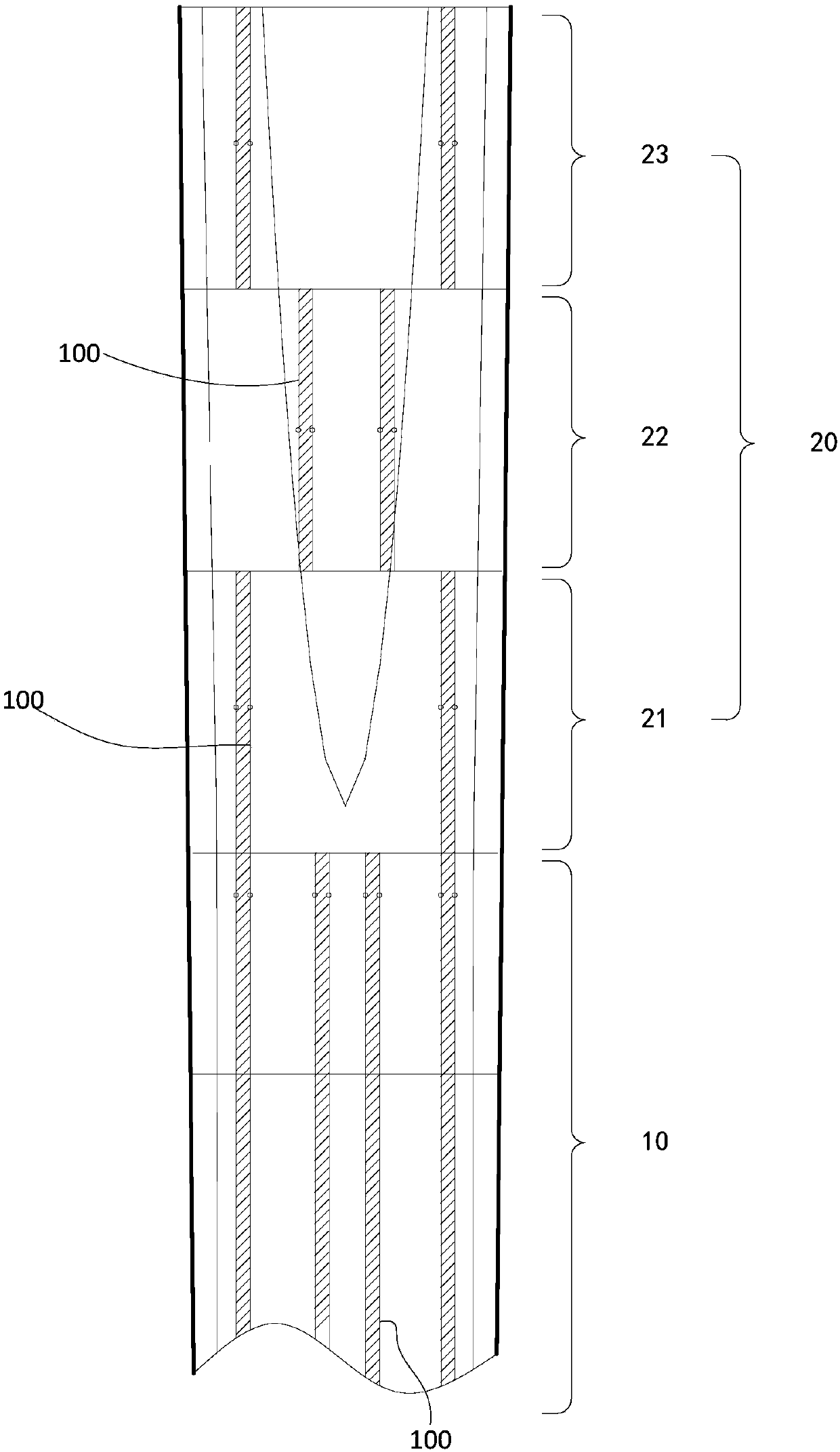 Sectional construction method for special-shaped single column tower of cable-stayed bridge