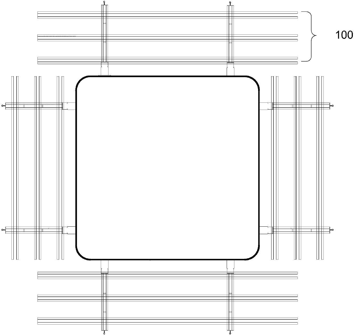 Sectional construction method for special-shaped single column tower of cable-stayed bridge