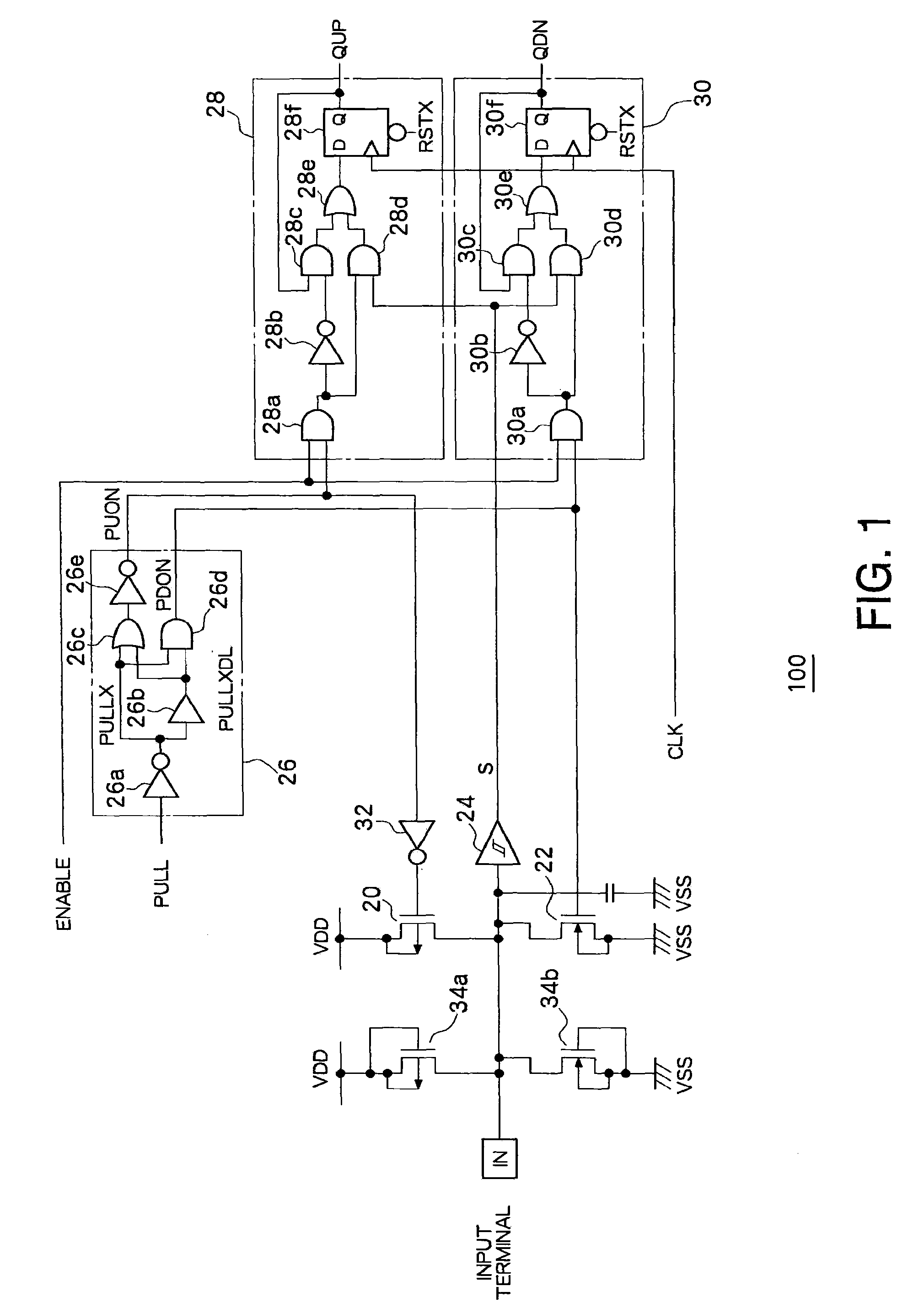 Ternary valve input circuit