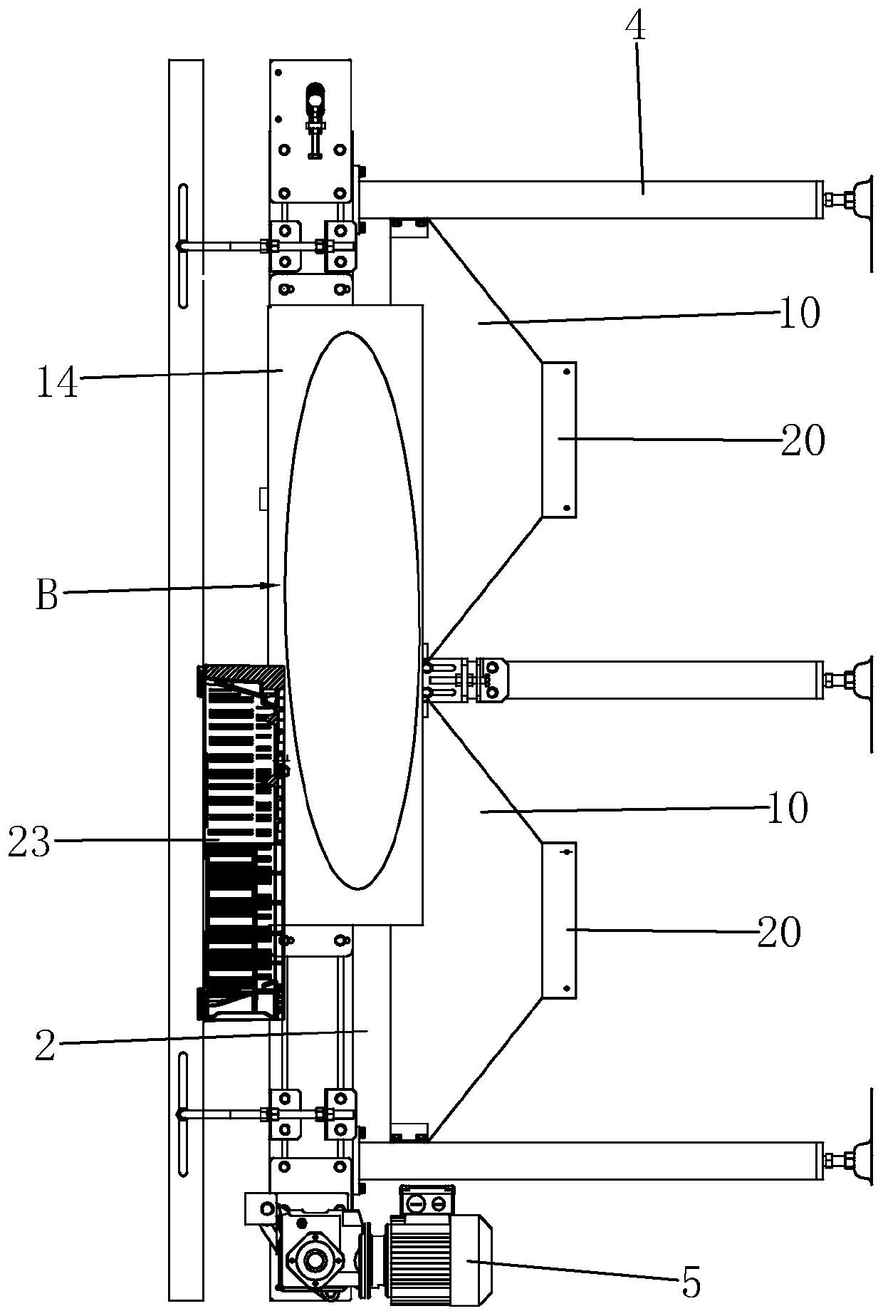 Frame bottom cocoon harvesting machine