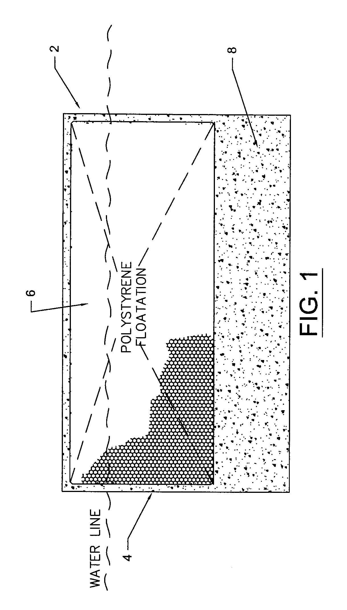 Water ballasted wave attenuator