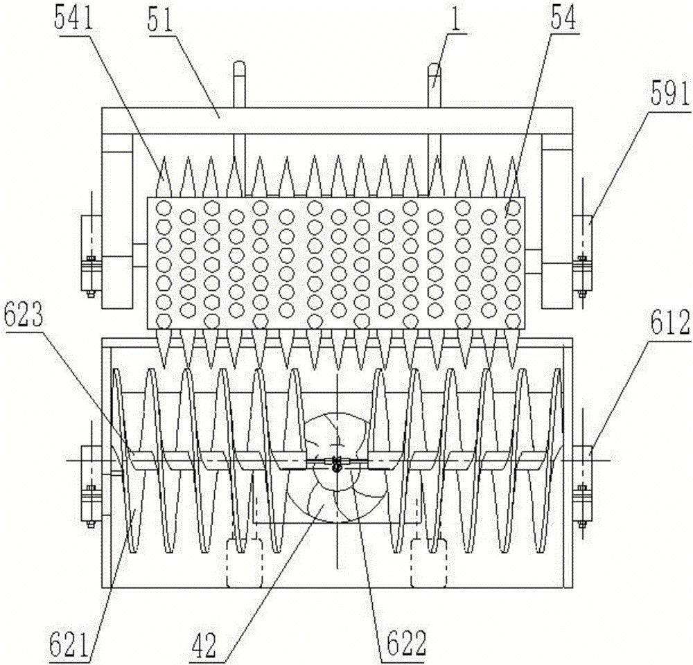 Snow sweeping and crushing device