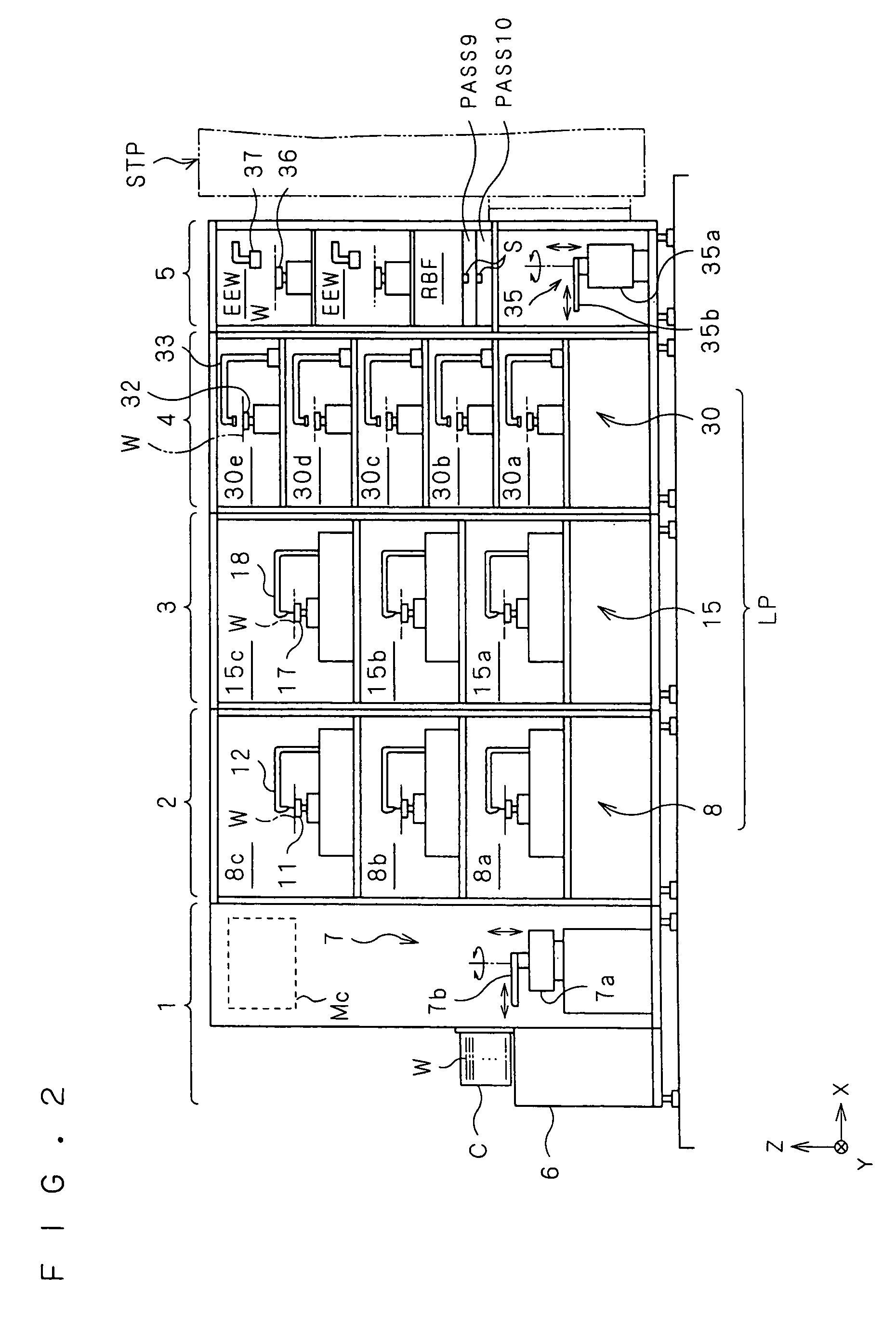 Method of transporting and processing substrates in substrate processing apparatus