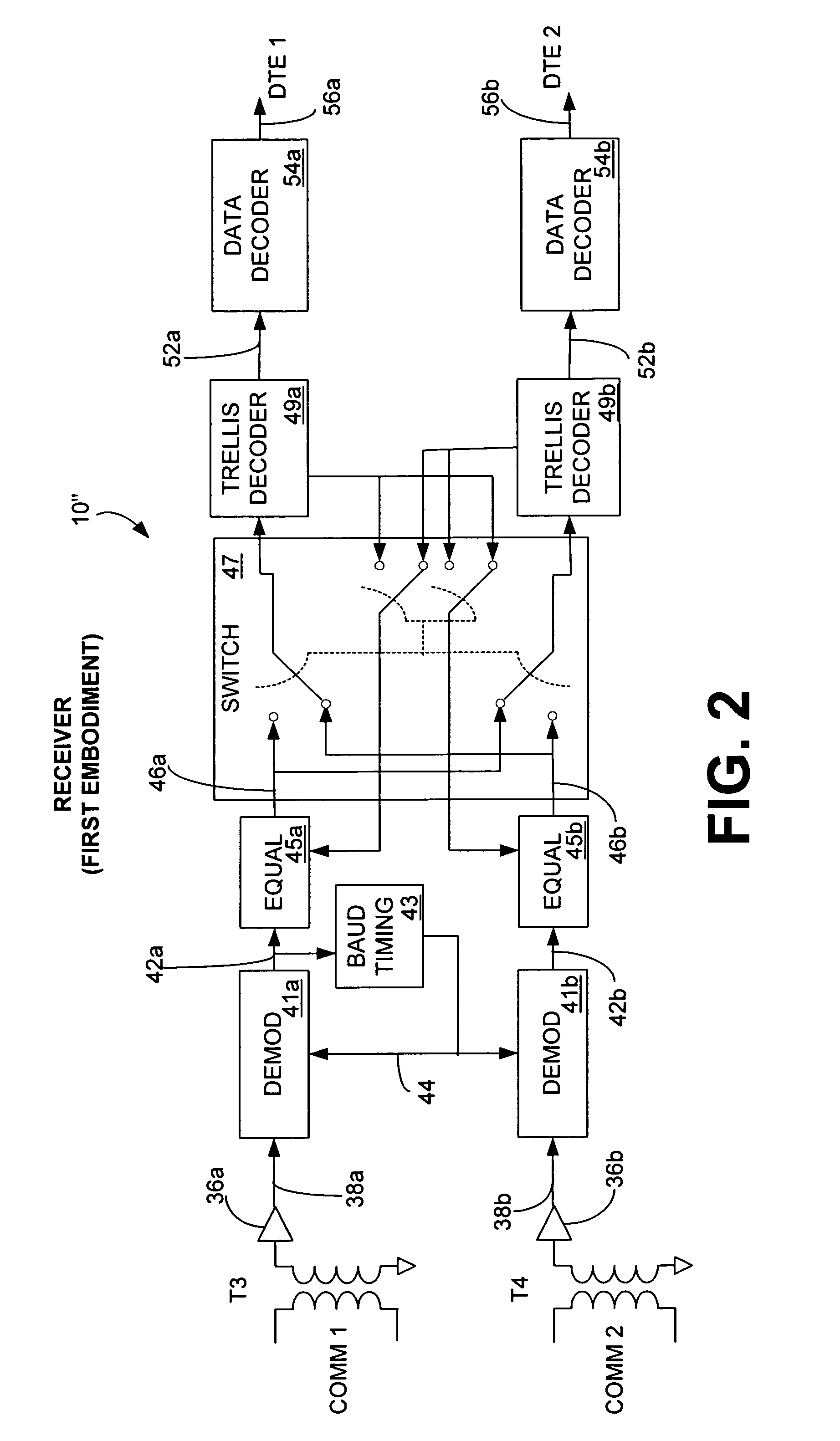 Space diversity trellis interleaver system and method