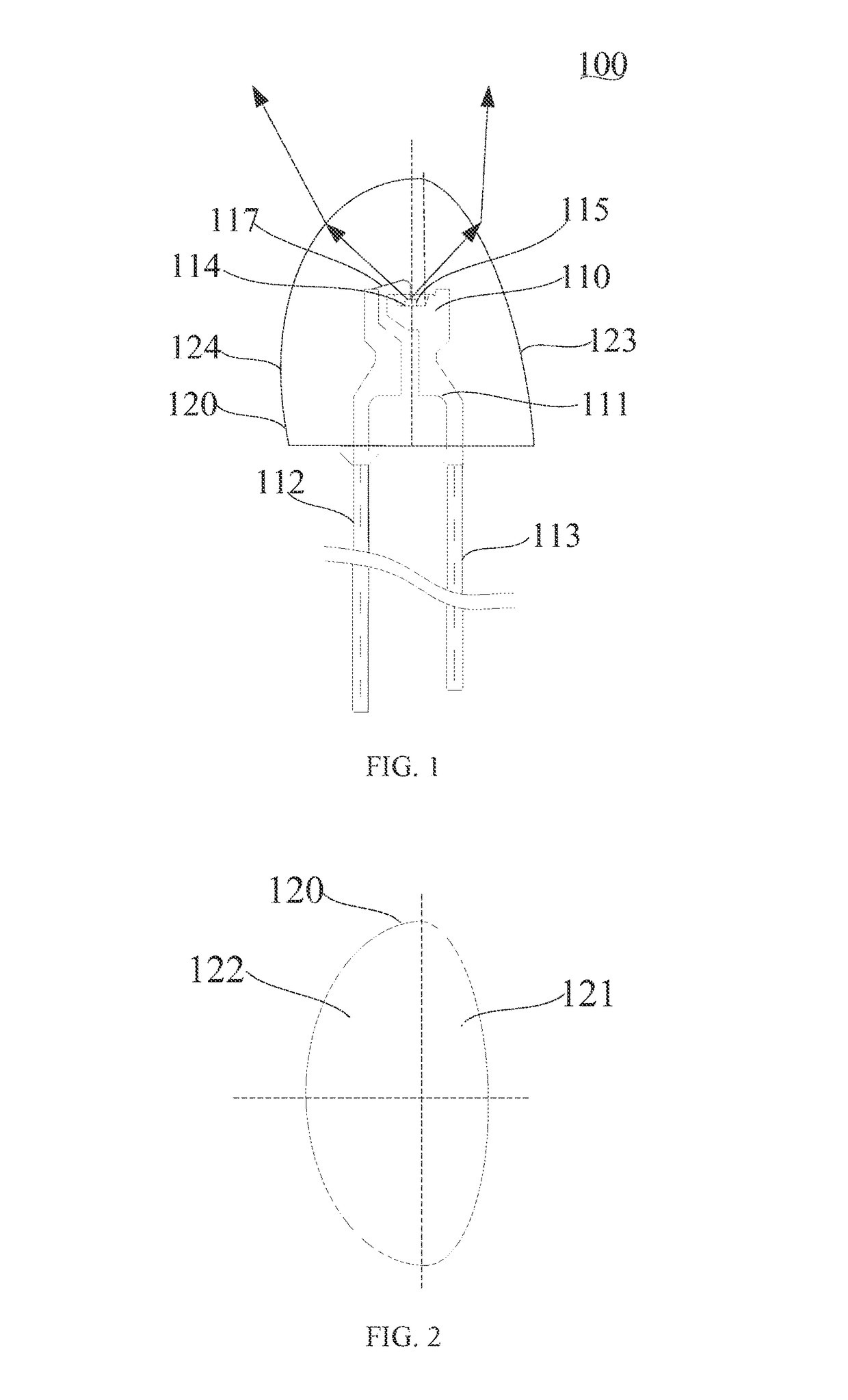 LED and LED packaging method thereof