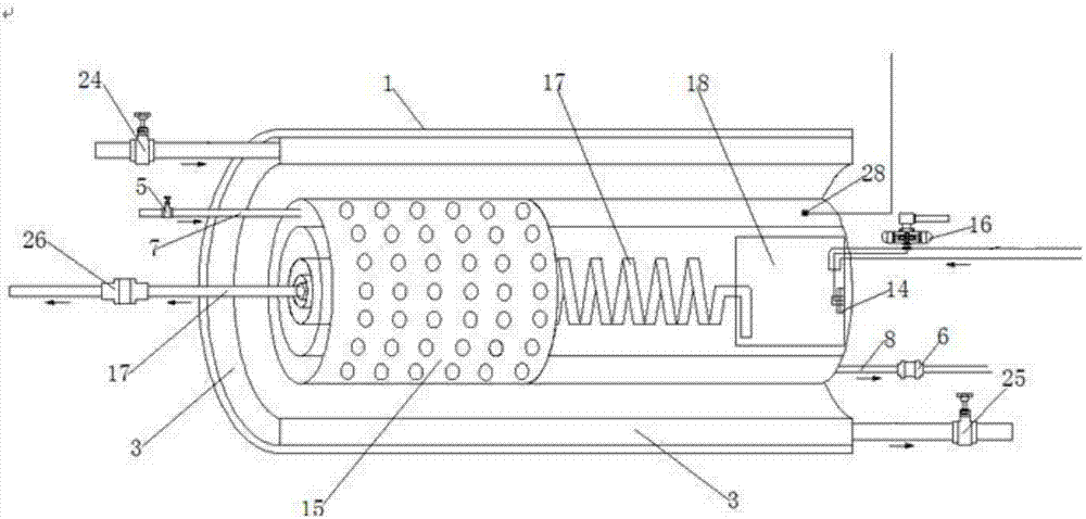 Coupling type waste heat energy recovering system for large phase-change heat storage cylinder