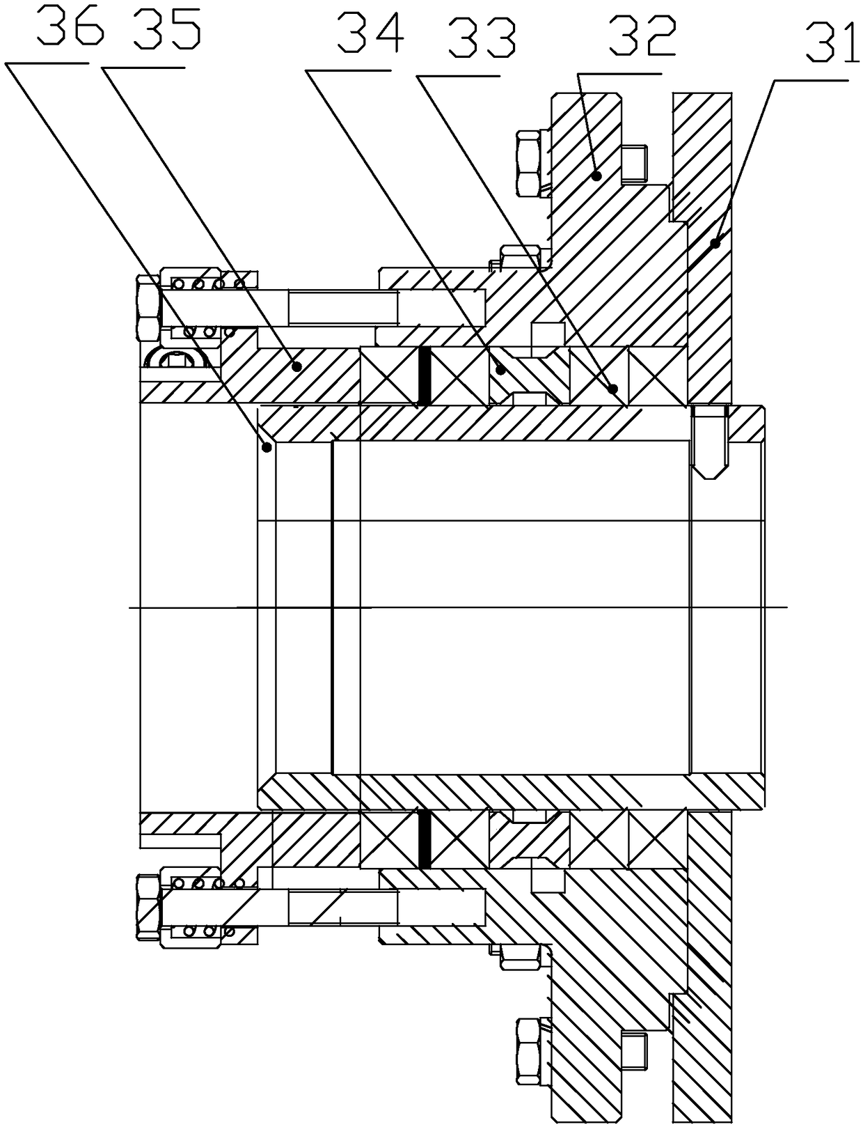 Continuous concrete mixing device