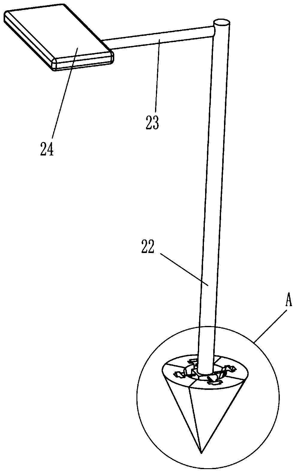 Ground subsidence monitoring device for subway tunnel construction