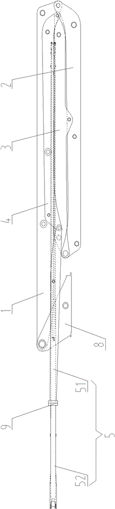 Arm support device and arm support type engineering machine