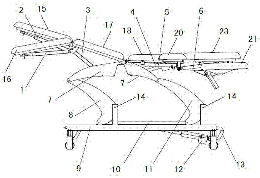 Multi-position treatment couch