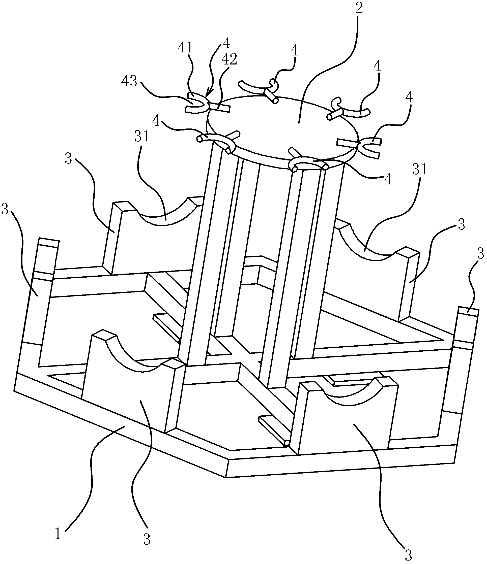 Supporting device of brake with shock absorber assembly and trolley with supporting device