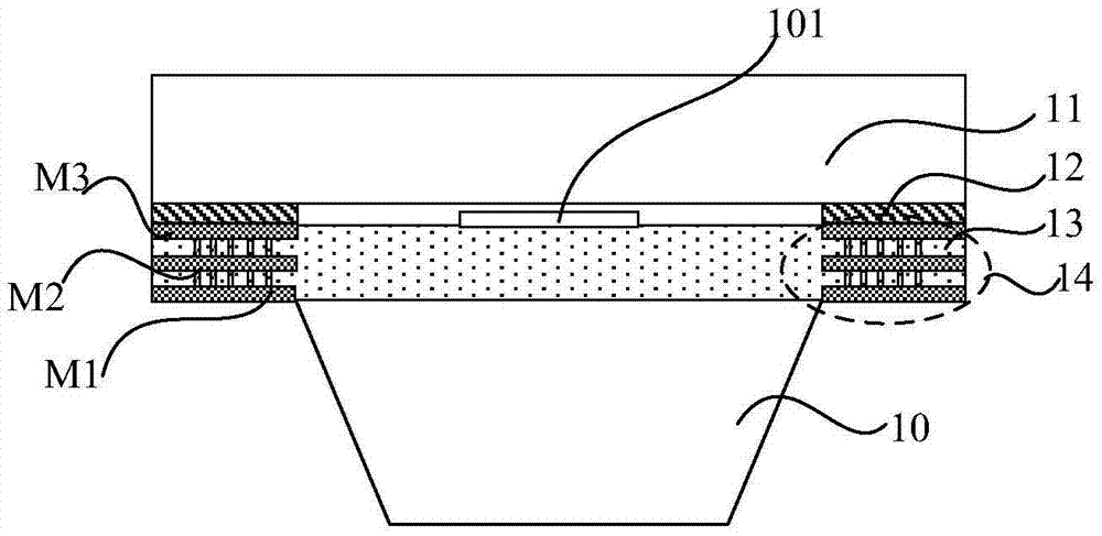 Image sensor chip packaging structure and packaging method