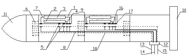 An anhydrous soil matric potential profile measuring device