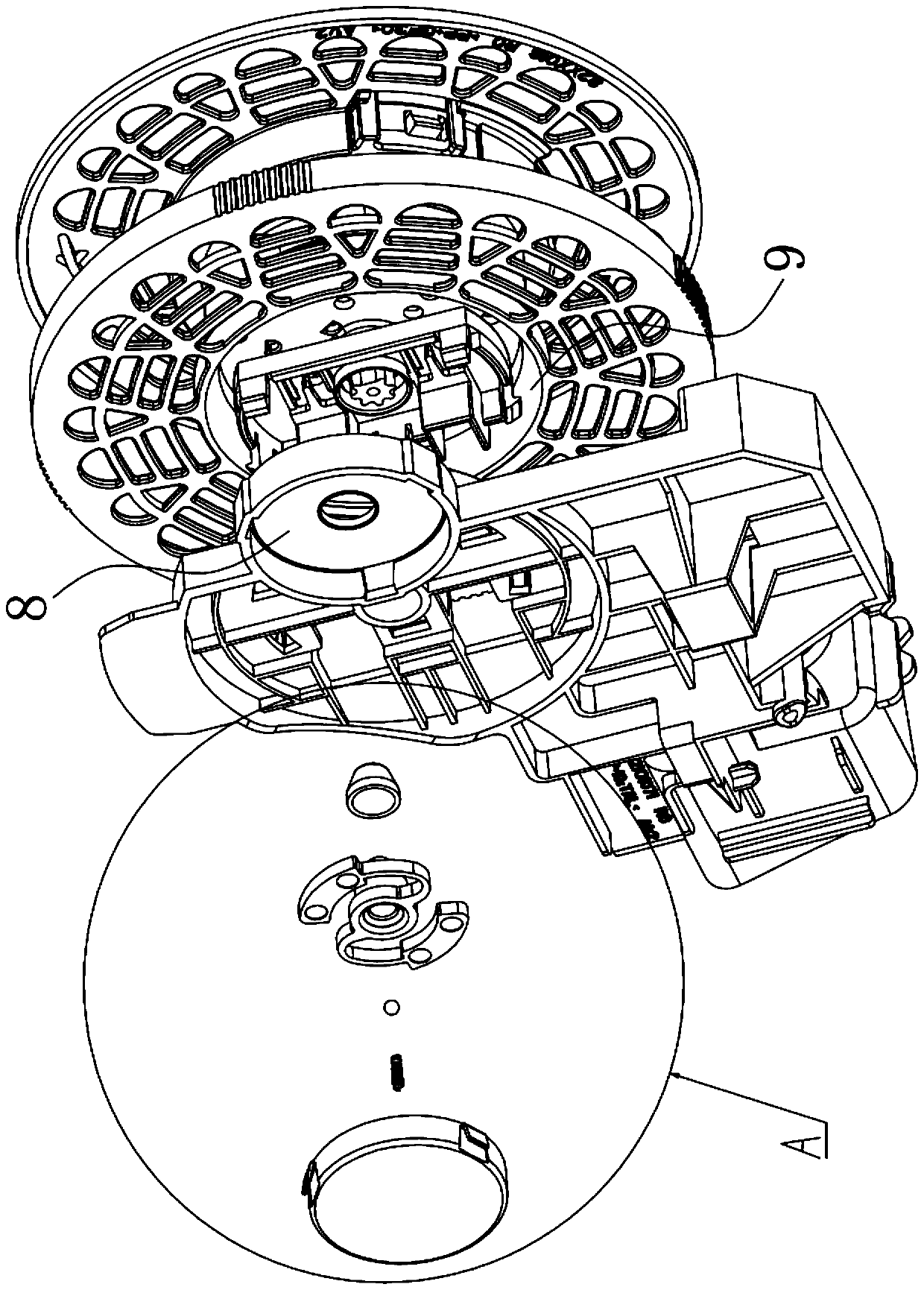 Speed-reduction wire winder and dust collector thereof