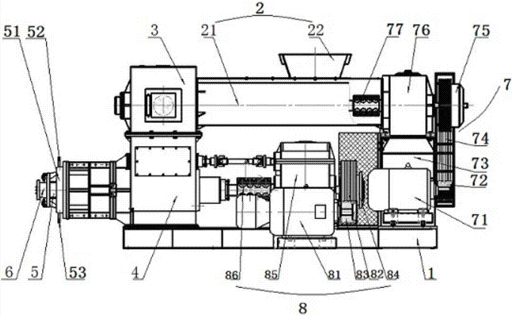 Vacuum extruding machine of novel series