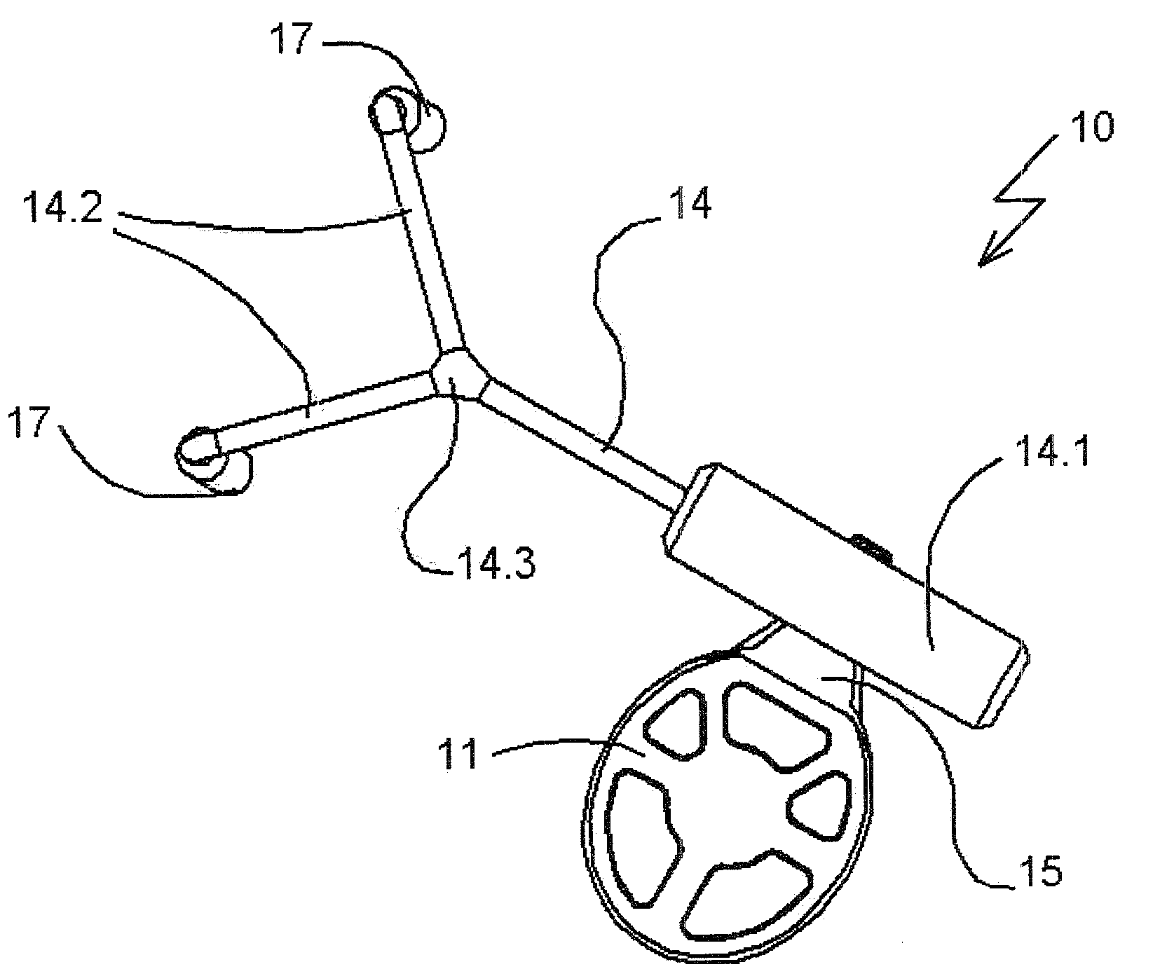 Auditory ossicle prosthesis with stabiliser element