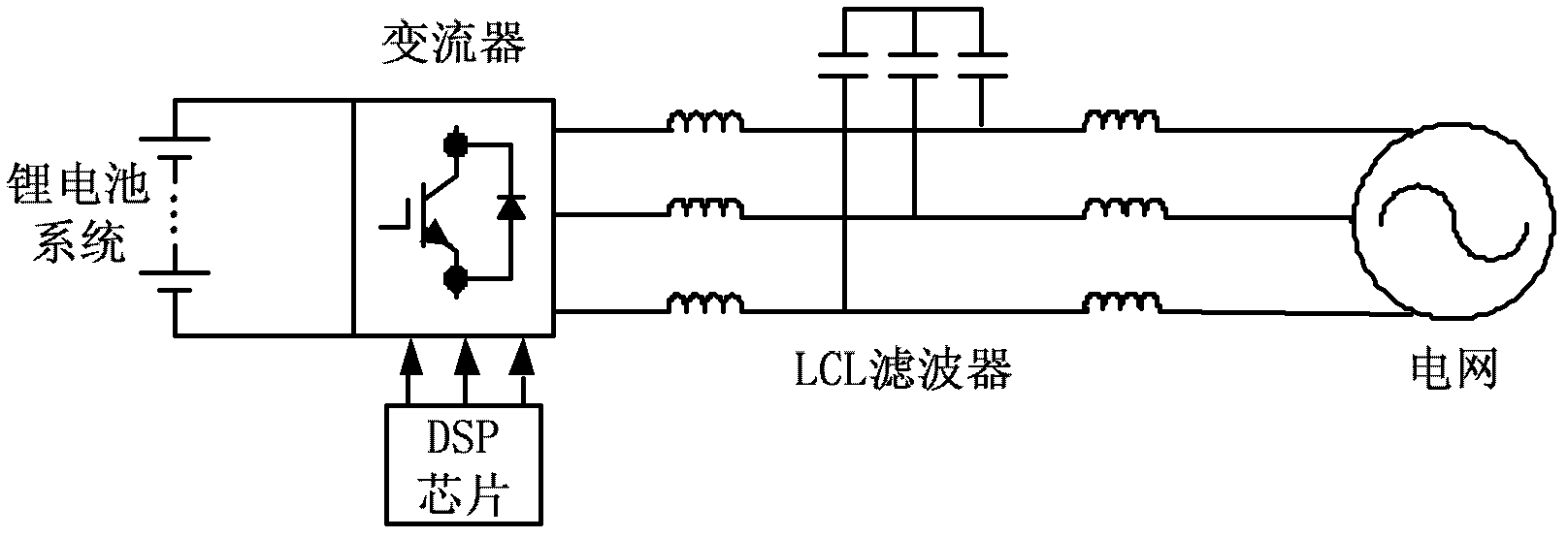 Power conversion system based on energy storage of lithium battery and control method thereof