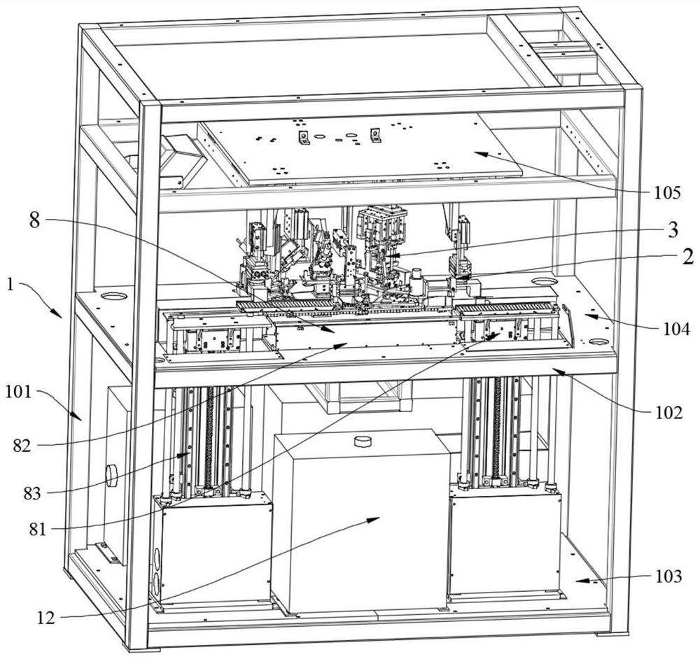 Automatic feeding and discharging viscoelastic bar machining device