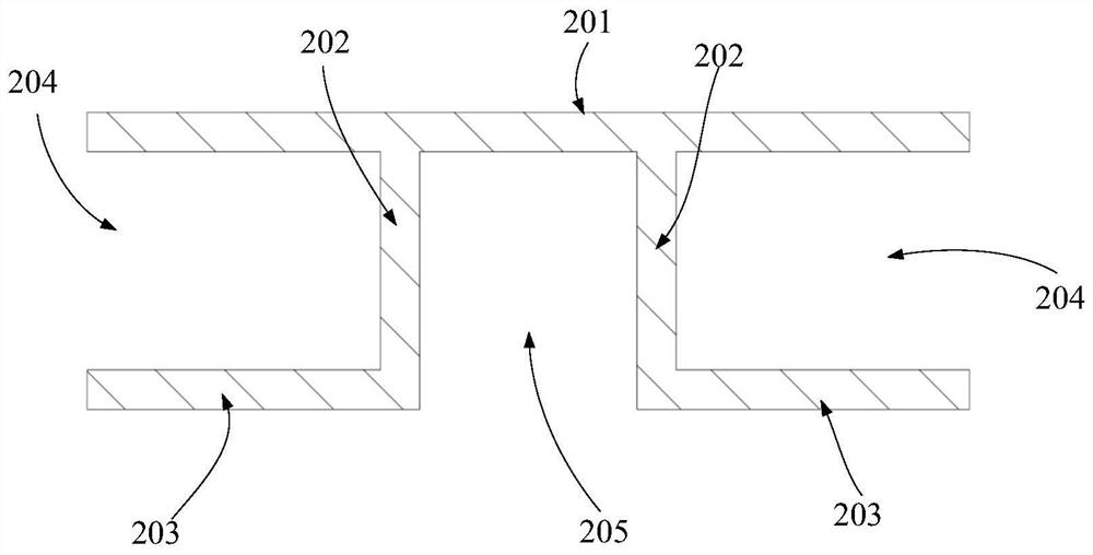 Partition wall with rib plates